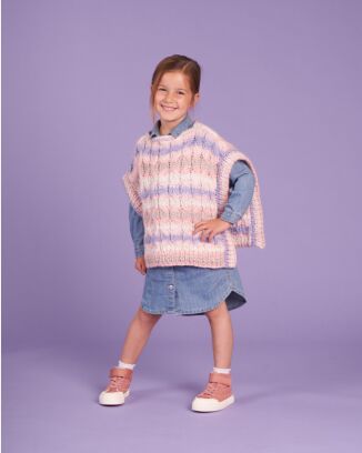 Poncho enfant en torsades #18 | Burda Mailles n°20 - 2023