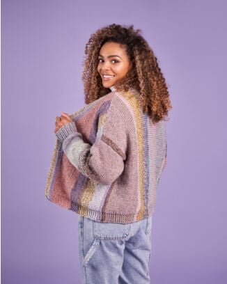 Gilet avec un fil en dégradé de couleurs #19 | Burda Mailles n°20 - 2023