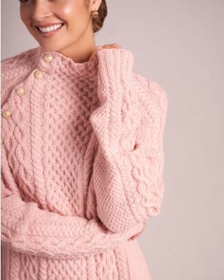 Pullover en torsades et avec des boutons #21 | Burda Mailles n°20 - 2023
