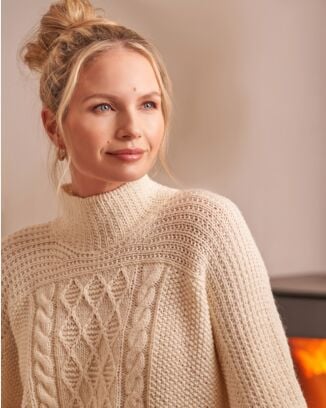 Pullover en point en relief et en torsades #27 | Burda Mailles n°20 - 2023