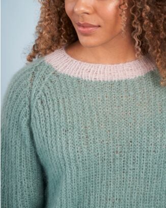 Pullover avec des bordures contrastantes #30 | Burda Mailles n°20 - 2023