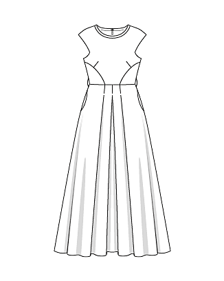 Robe de mariée en satin n°126 | Burda Style 03/16