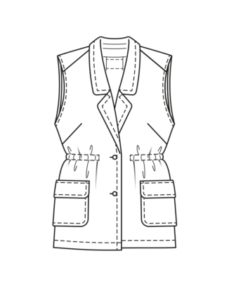 Veste en lin viscose n°407 | Burda Curvy 01/23
