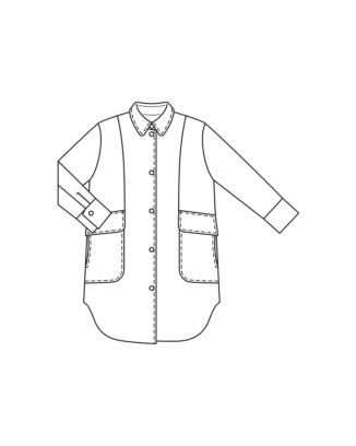 Manteau court en polaire coton n°406 | Burda Curvy 03/23