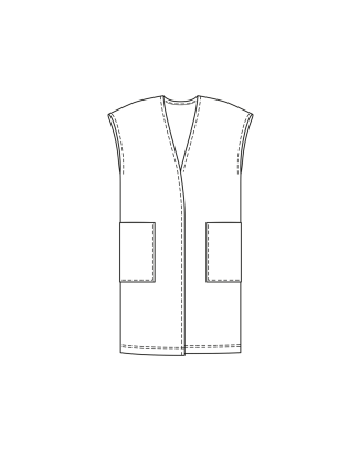 Gilet en lainage n°408 | Burda Curvy 03/23