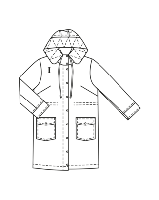 Parka avec veste intérieure en gabardine n°401 | Burda Curvy 04/23
