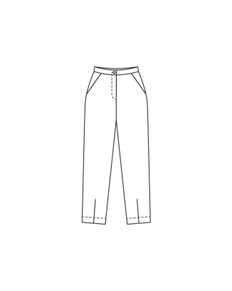 Pantalon en velours côtelé n°116 | Burda Style 08/23