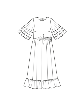 Maxi robe en crêpe n°113 | Burda Style 12/23
