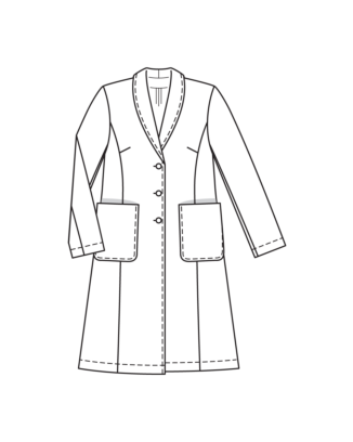 Manteau en cuir synthétique n°126 | Burda Style 09/24 best of Burda Style 01/21
