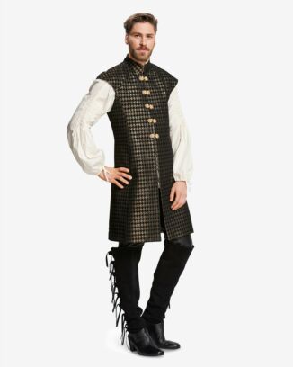 Gilet long et chemise pour homme n°6399