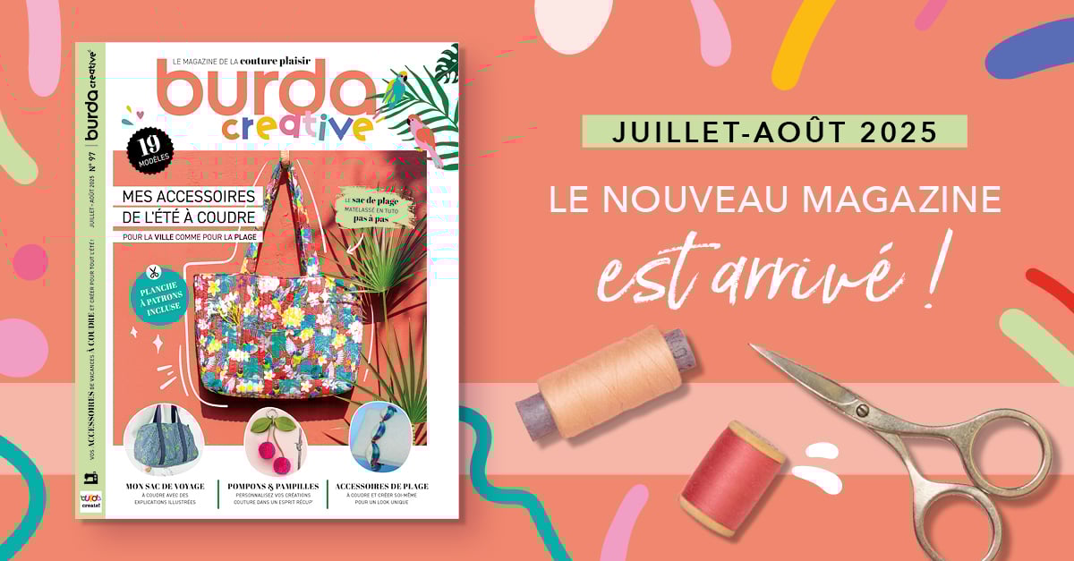 Nouvelle parution: burda creative n° 97 Couture, DIY et soleil au programme !
