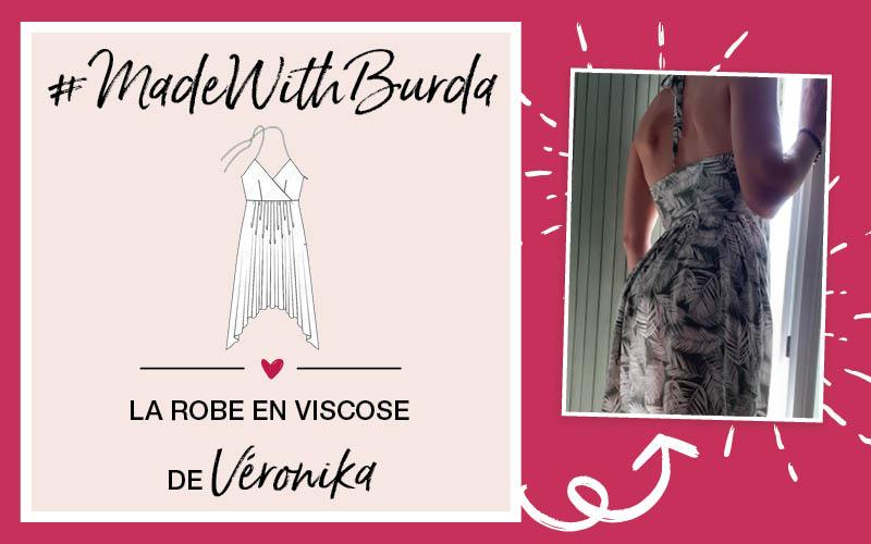 #MadeWithBurda : la robe en viscose de Véronika