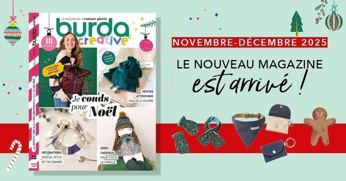 Nouvelle parution : Burda Creative n° 99 Je couds pour Noël avec Burda Creative !