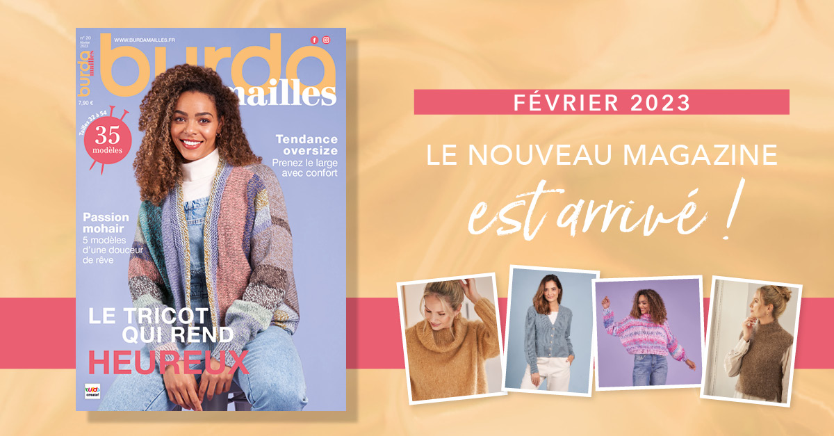Nouvelle parution : Burda Mailles n° 20 – Le tricot qui rend heureux