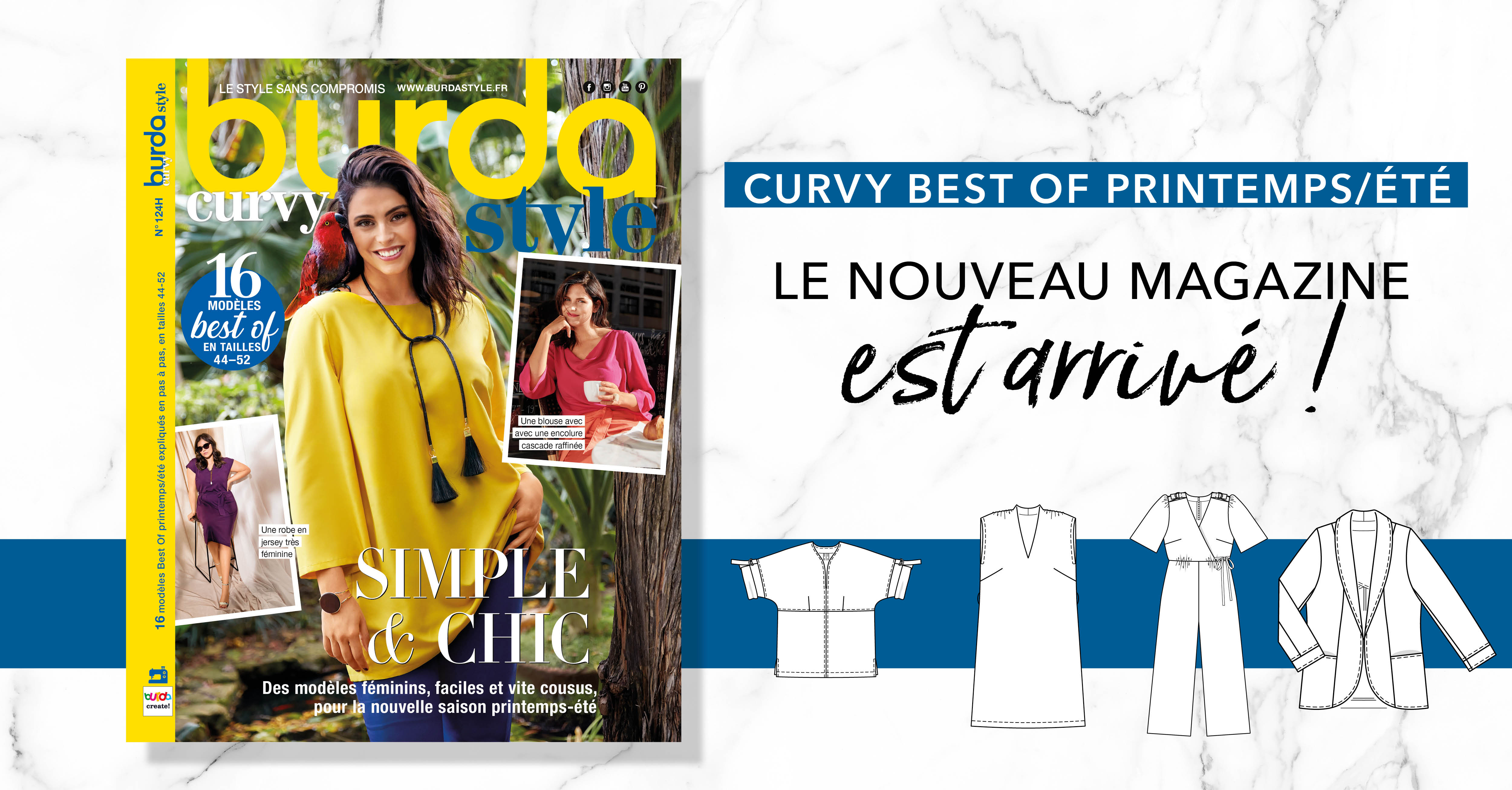 Burda Curvy best of printemps/été : les beaux jours se cousent avec style