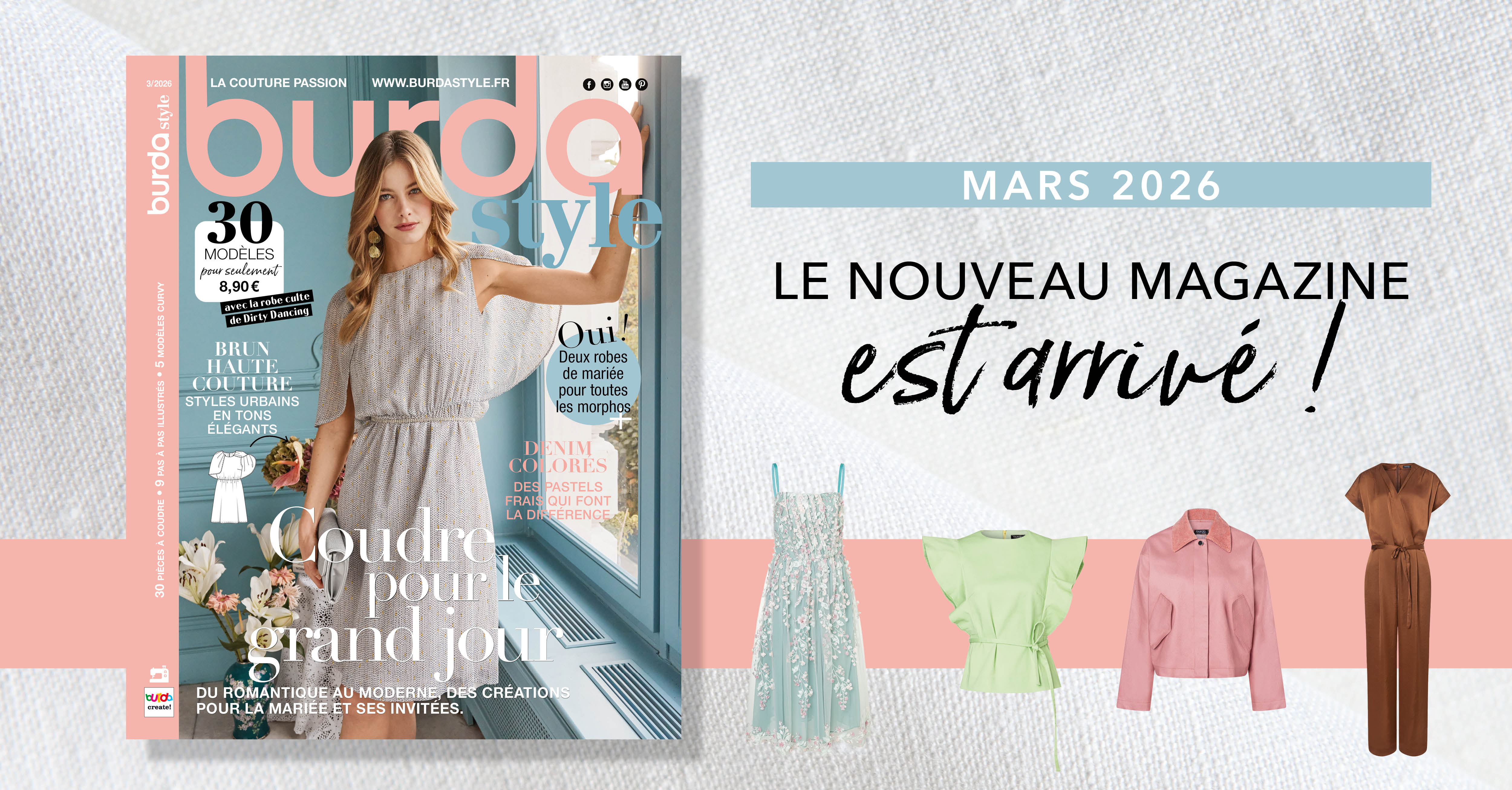  « Coudre pour le grand jour », le nouveau Burda Style de mars 2026 