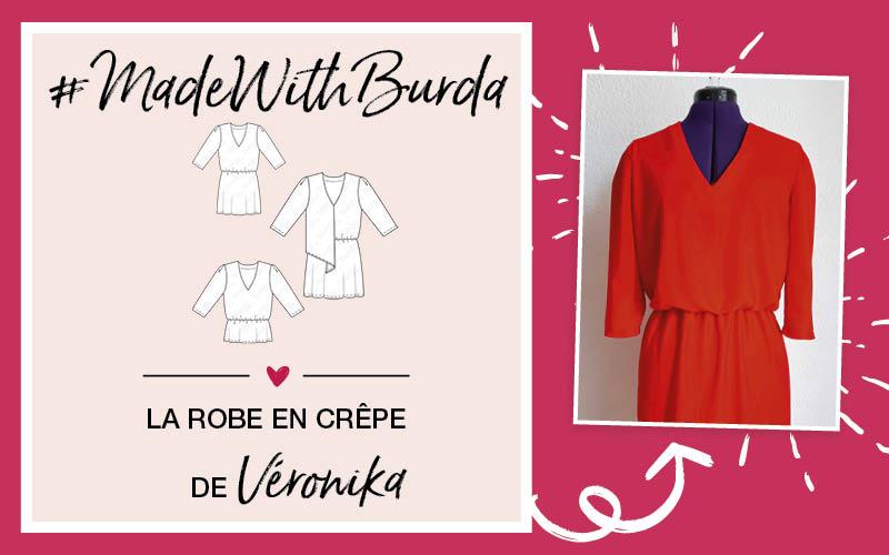 #MadeWithBurda : la robe en crêpe de Veronika