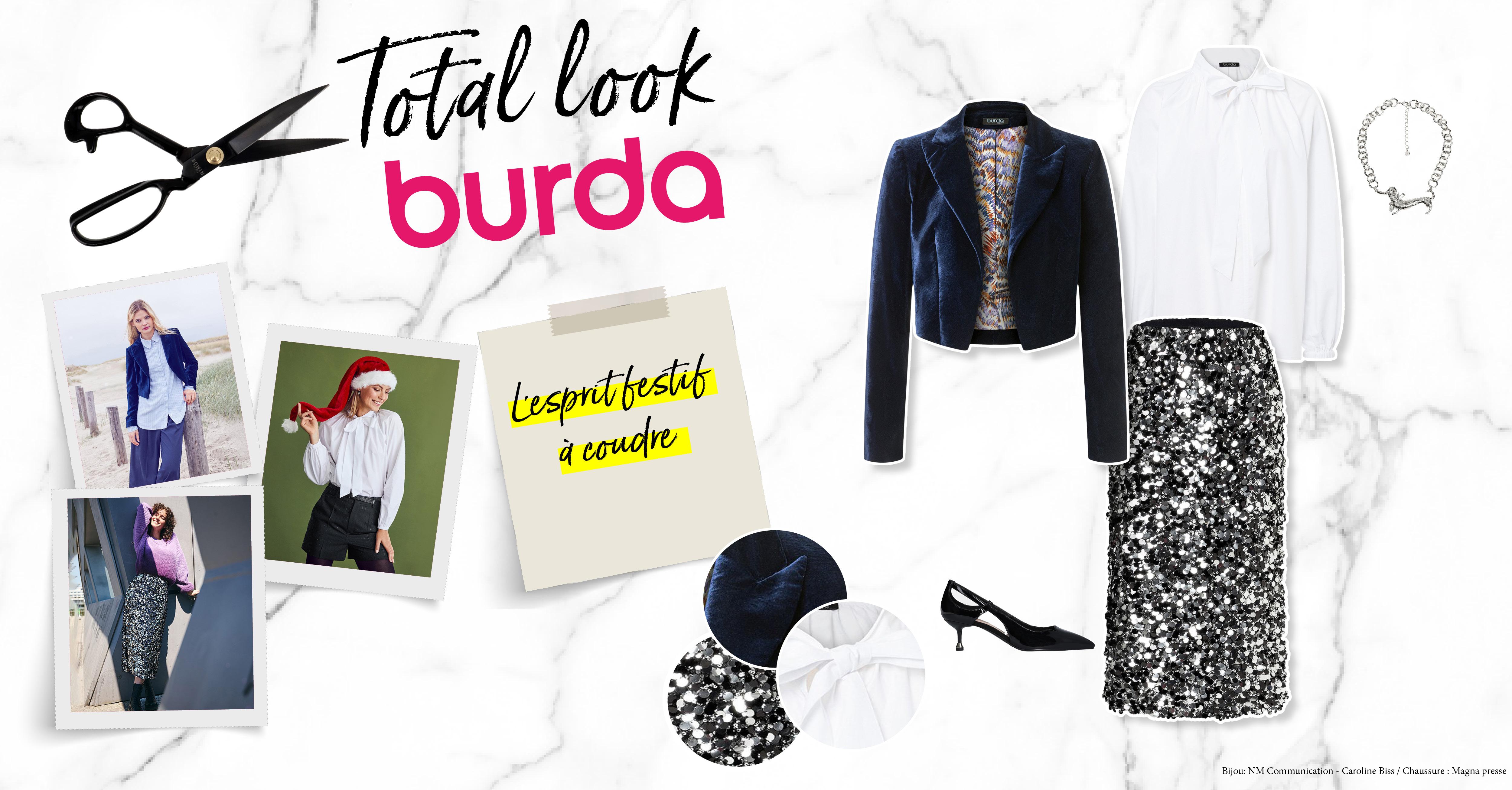 Total look Burda: Paillettes et velours : cousez le look festif parfait 