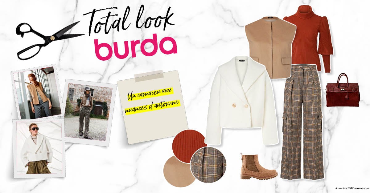 Total look Burda: Les belles couleurs de l’automne dans un look burda style !