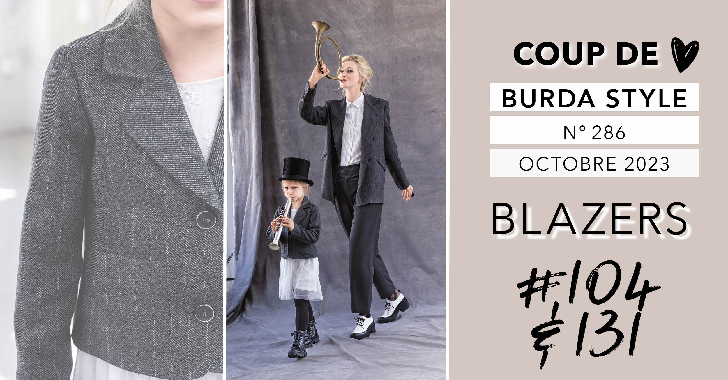 Coup de cœur : les blazers 104 et 131 de burda style octobre 2023
