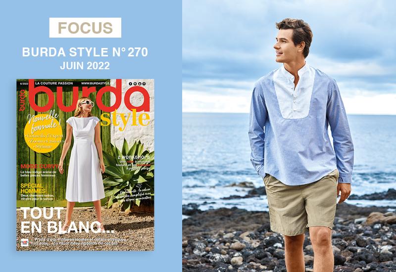 Focus burda style n° 06/2022 : chemises d’hommes estivales