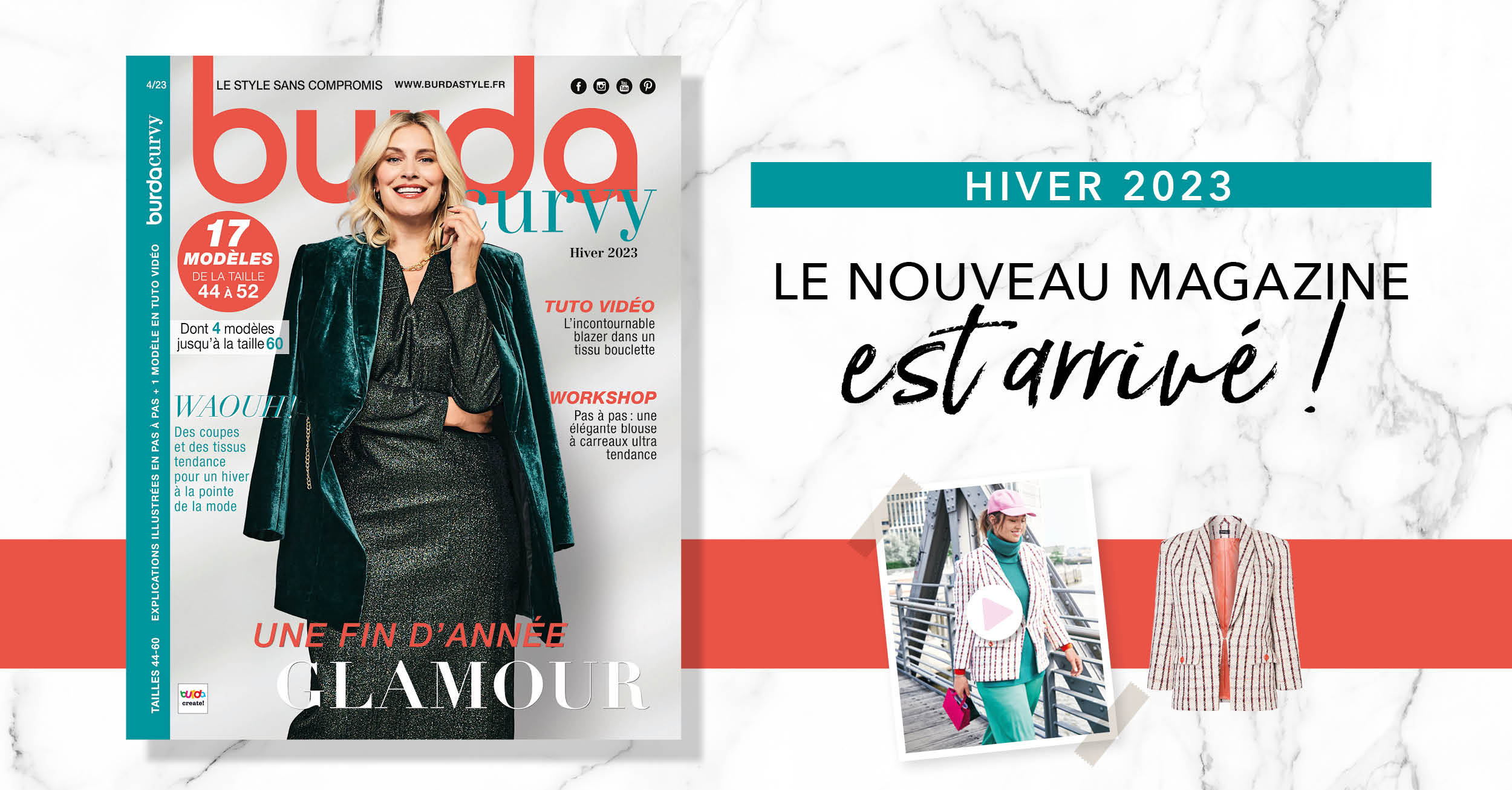 Hiver 2023 : le nouveau numéro de burda curvy !