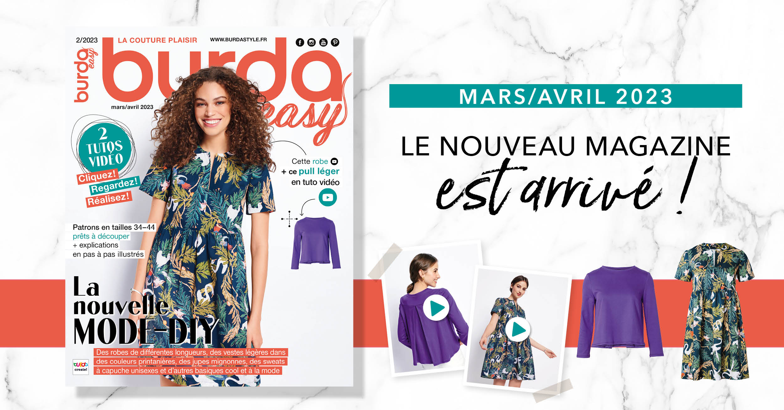Mars/Avril 2023 : le nouveau numéro de burda easy !