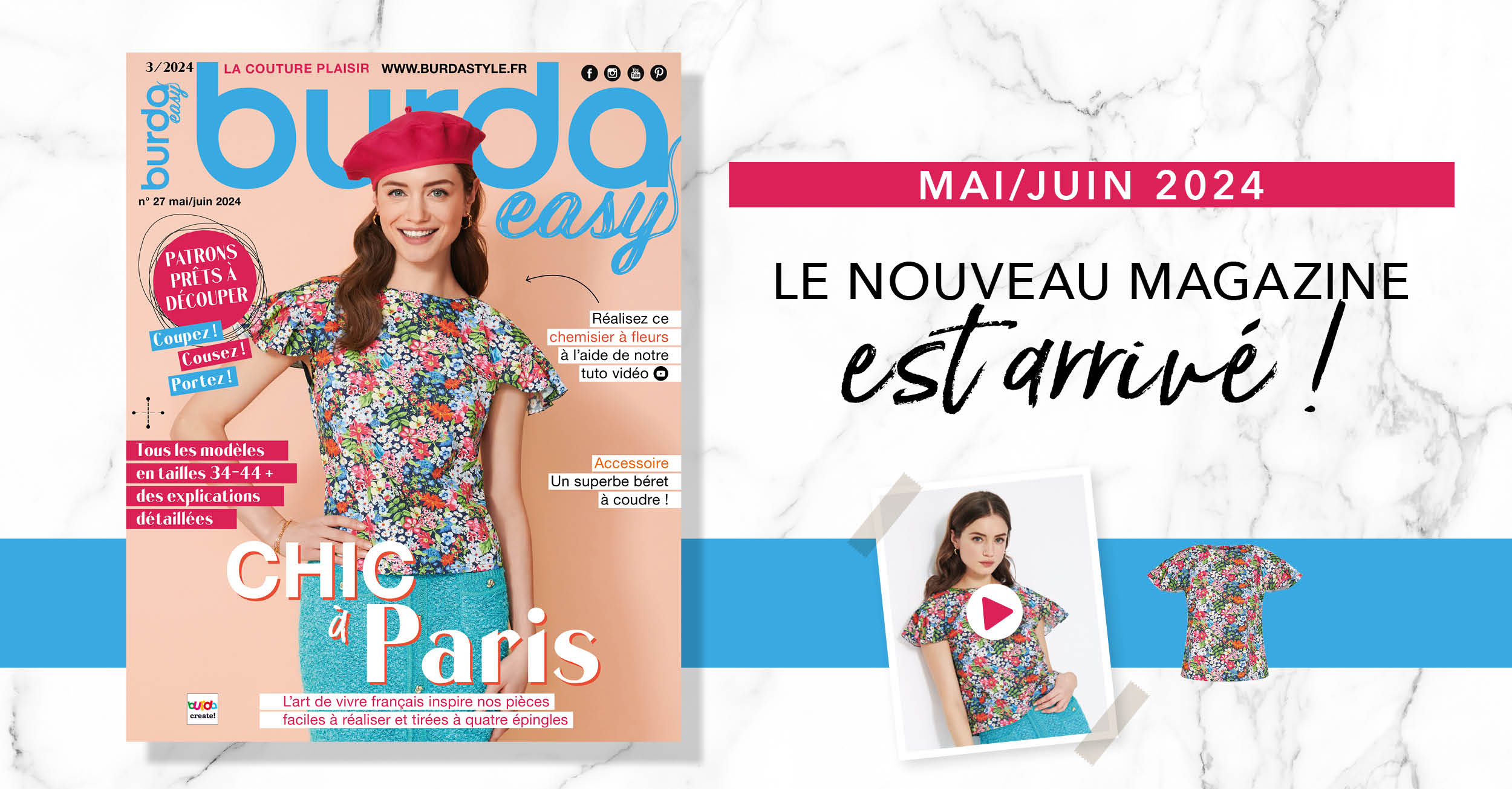 Mai/Juin 2024 : le nouveau numéro de burda easy !