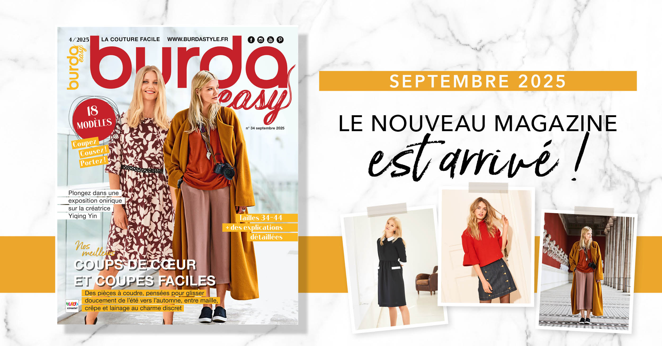 Juillet/Août 2025: le nouveau numéro de burda easy ! 