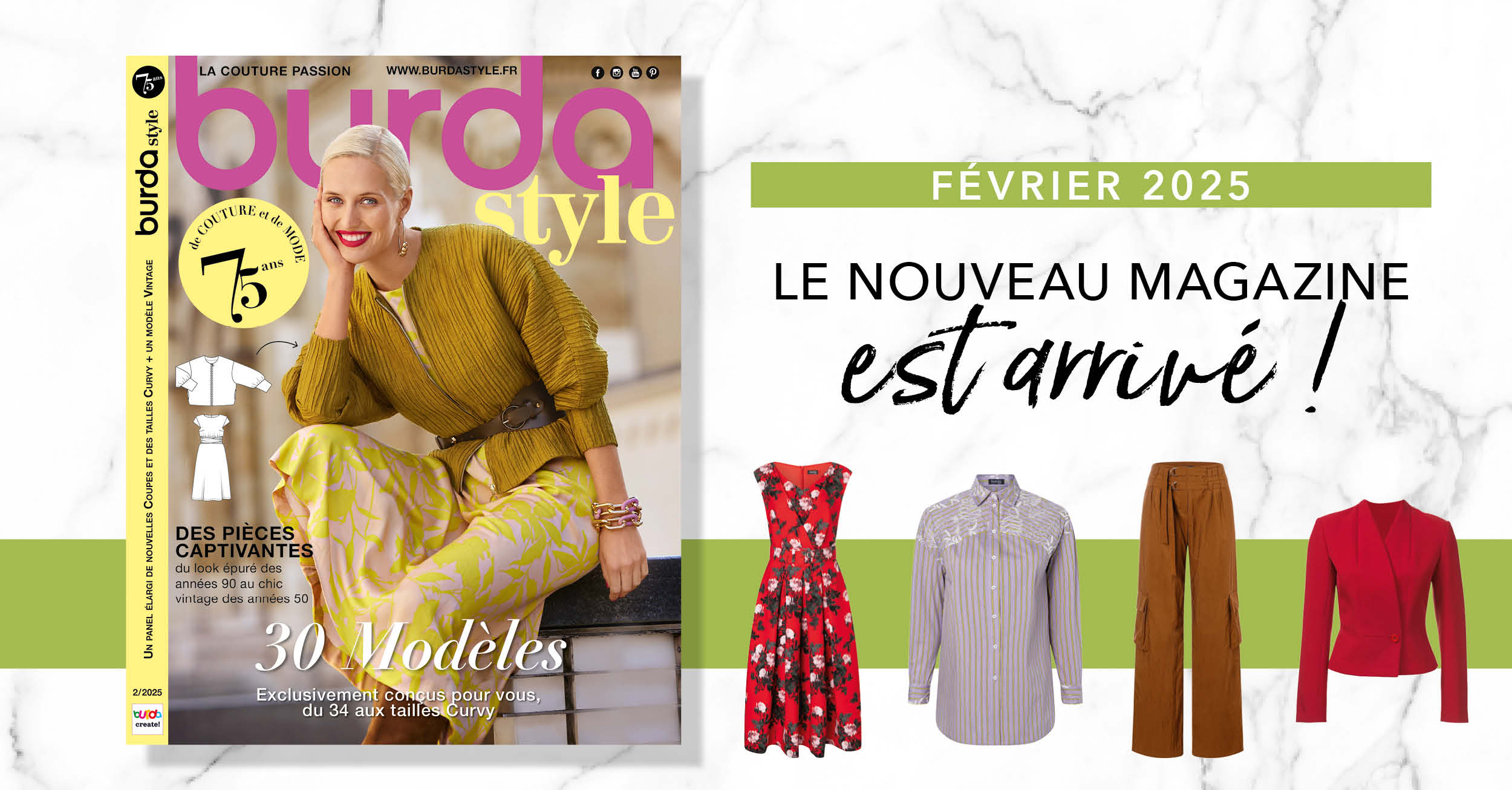 Février 2025 : le nouveau numéro de burda style !