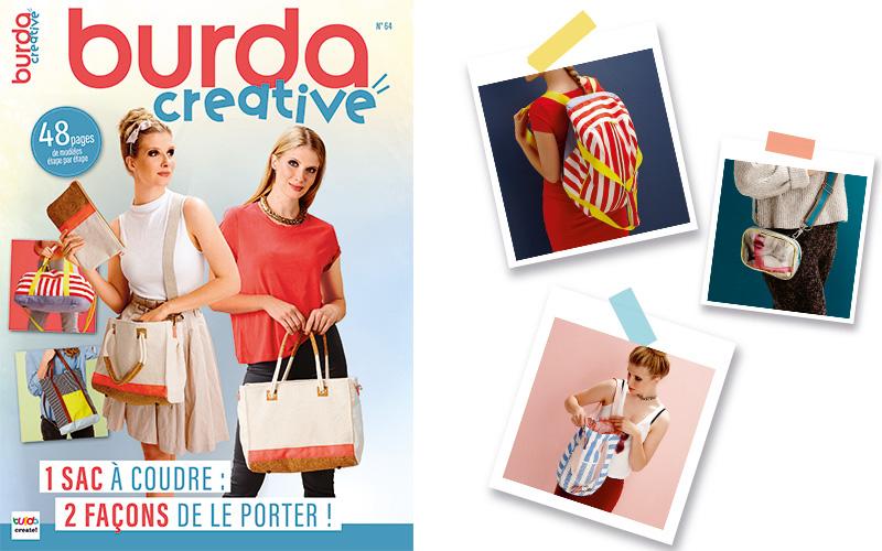 Burda Creative : 1 sac à coudre, 2 façons de le porter !