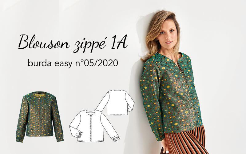 Tuto vidéo : blouson zippé 1A - burda easy n°5 septembre/octobre 2020