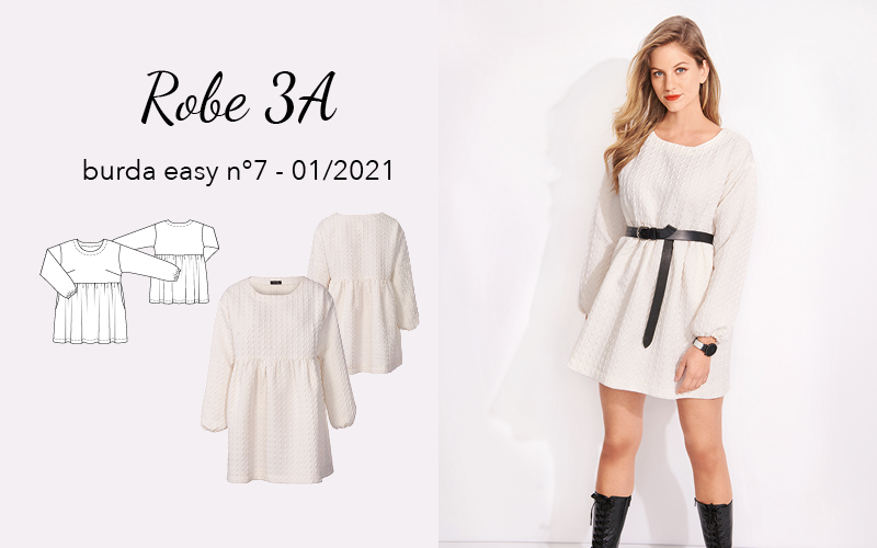 Tuto-vidéo : Robe 3A - burda easy janvier/février n°1/2021