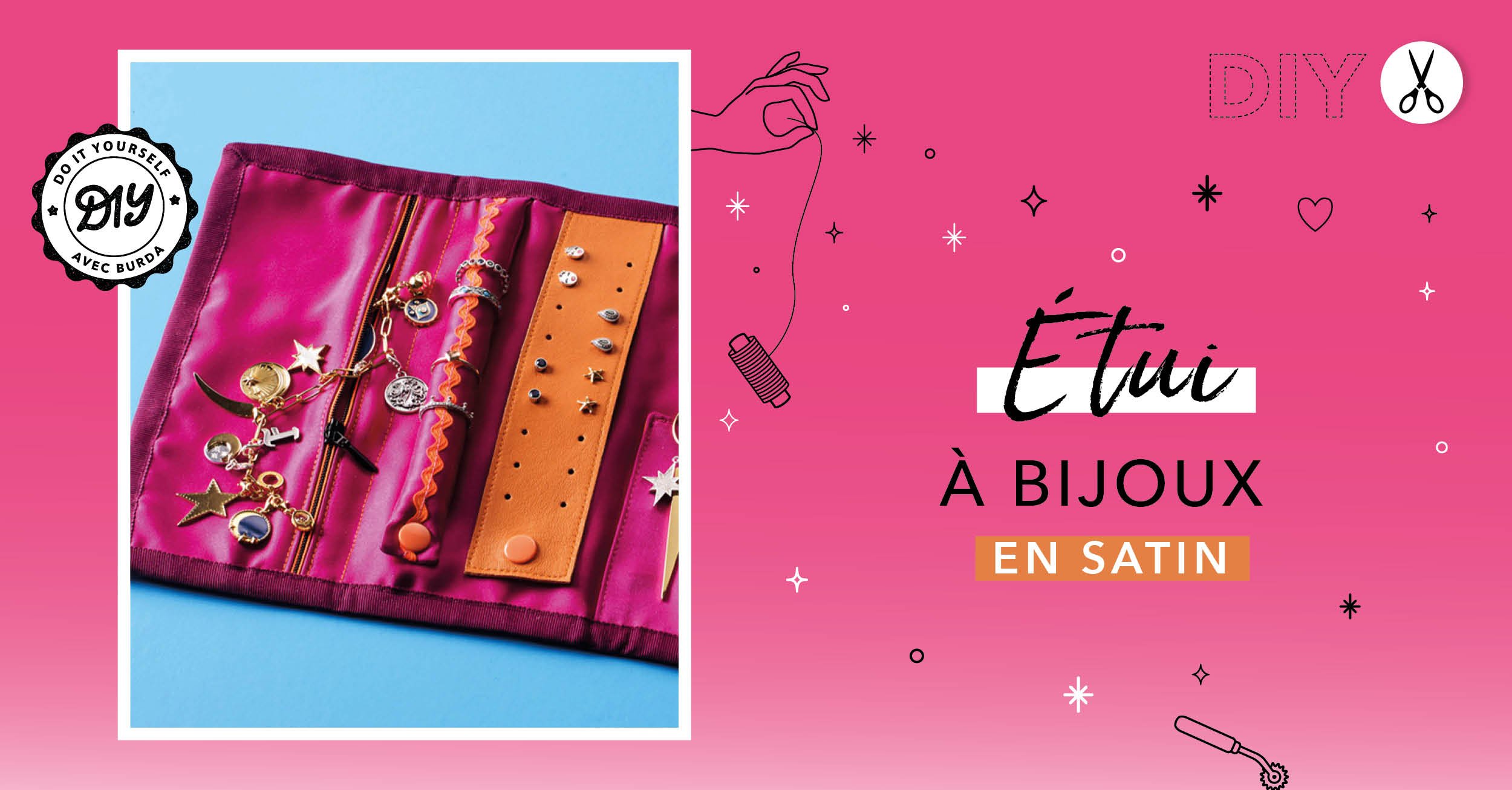 DIY : Étui à bijoux en satin