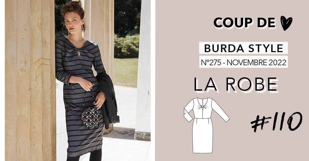 Coup de cœur : la robe 110 de Burda Style Novembre 2022