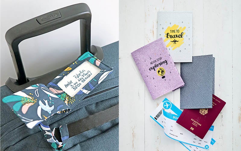 Burda Creative couture facile protege-passeport etiquette a bagage