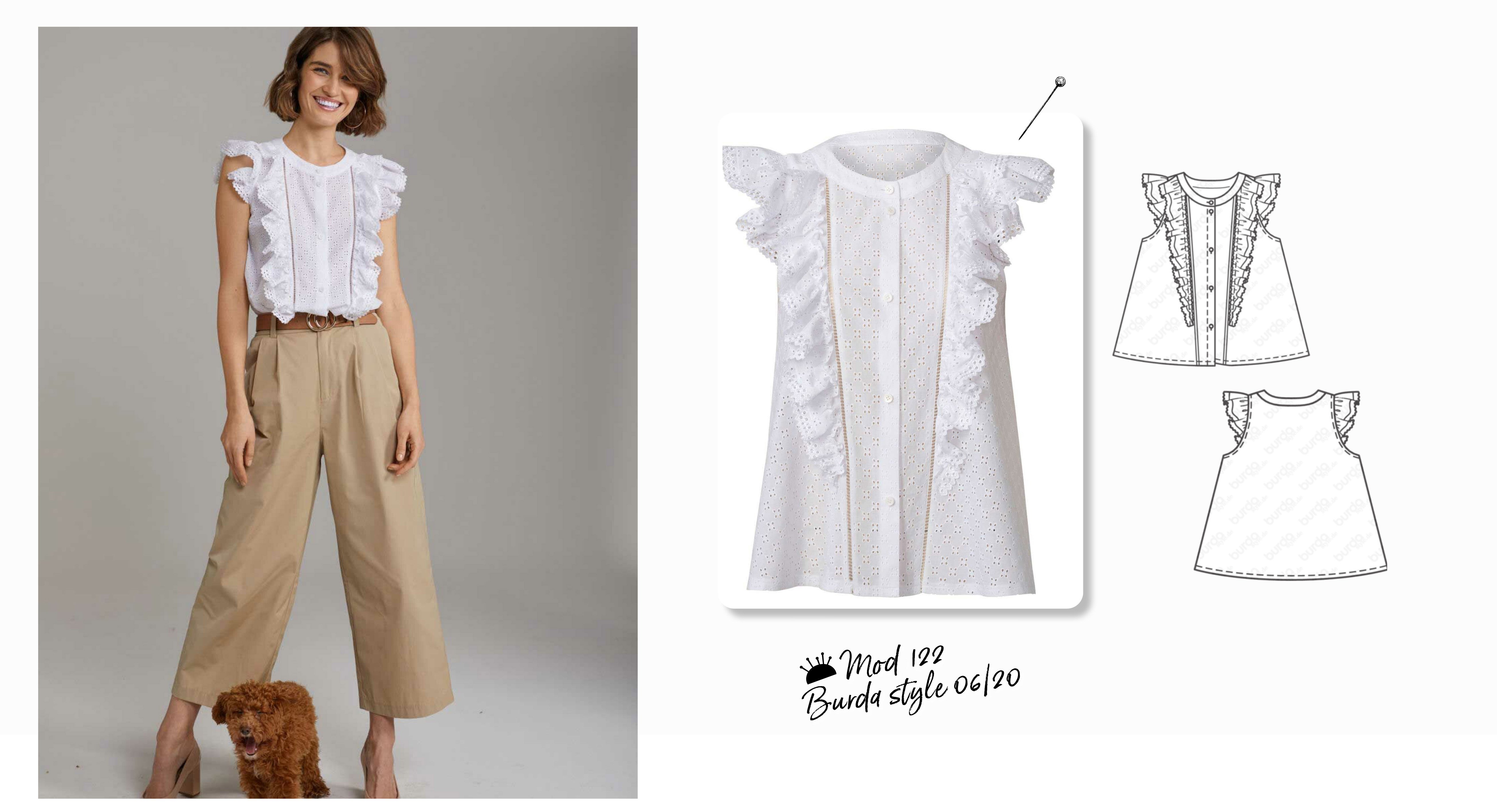 Chemisier en Coton n°122 | Burda Style 06/20 Chemisier en Coton n°122 | Burda Style 06/20