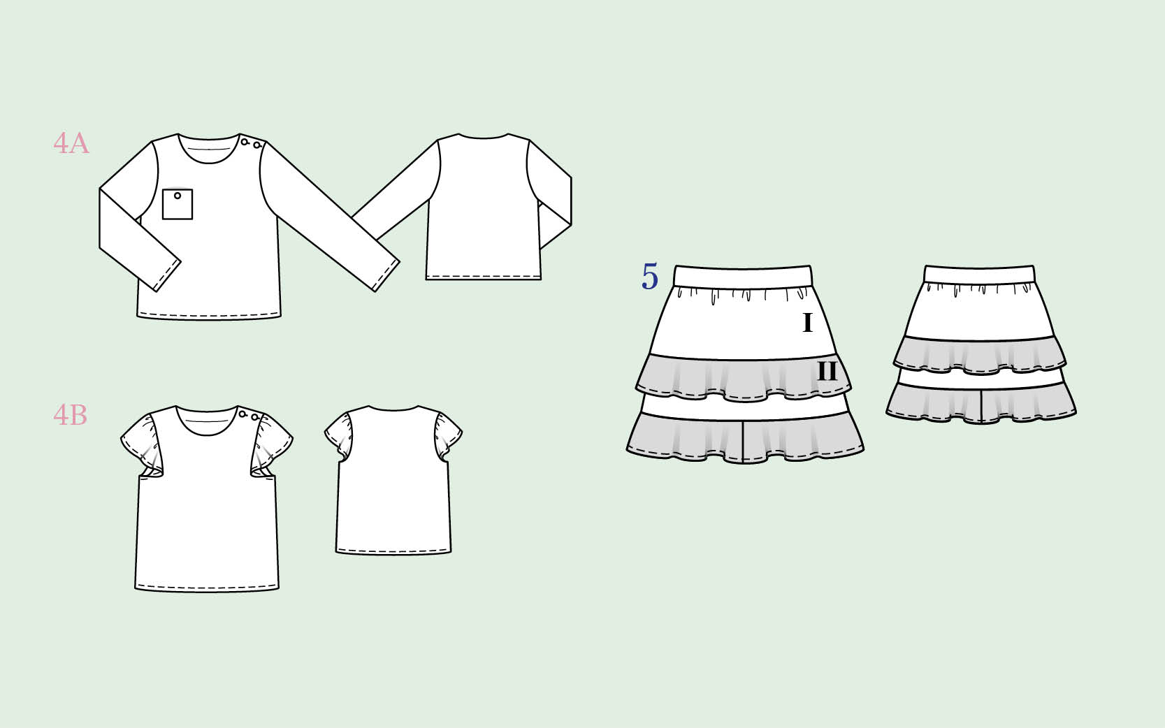 Des hauts et une jupe adorables