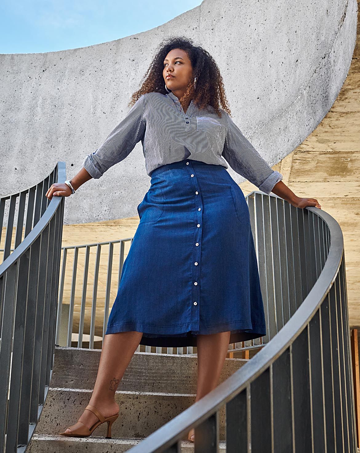 Jupe en chambray n°127 | Burda Style 06/22