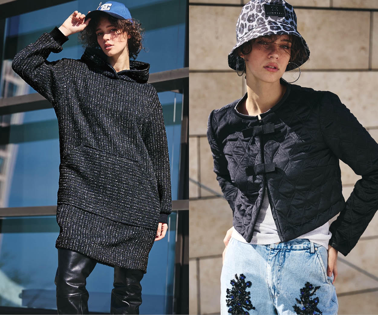 Glamour de jour : matières scintillantes et looks casual ne font qu’un 