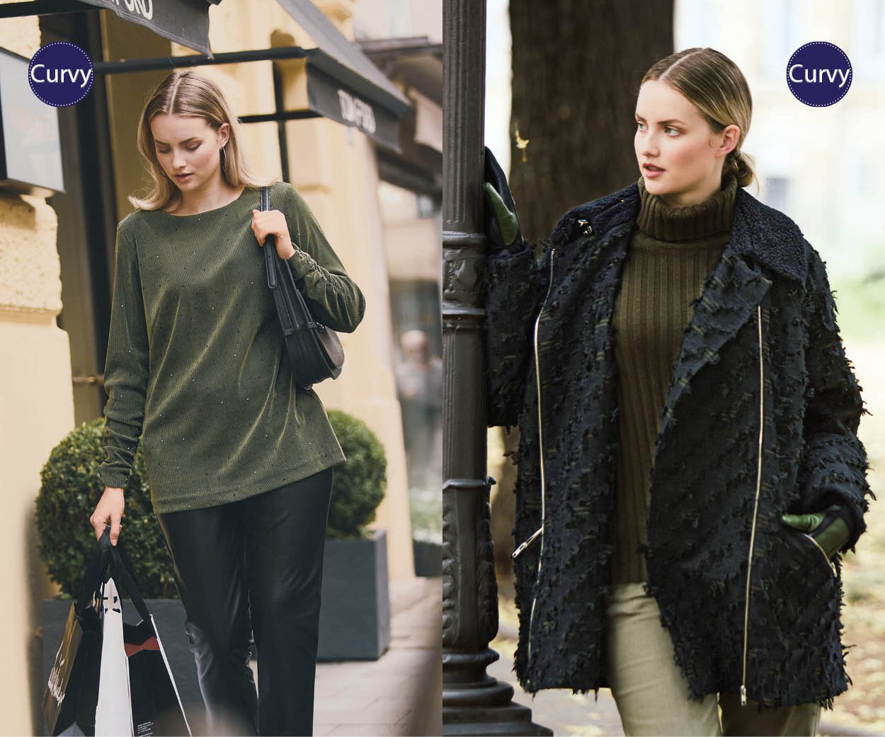 Collection Cuvry : noir et vert olive, duo d’hiver Collection Cuvry : noir et vert olive, duo d’hiver