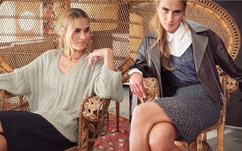 Tricots scintillants : les fils métallisés font la fête