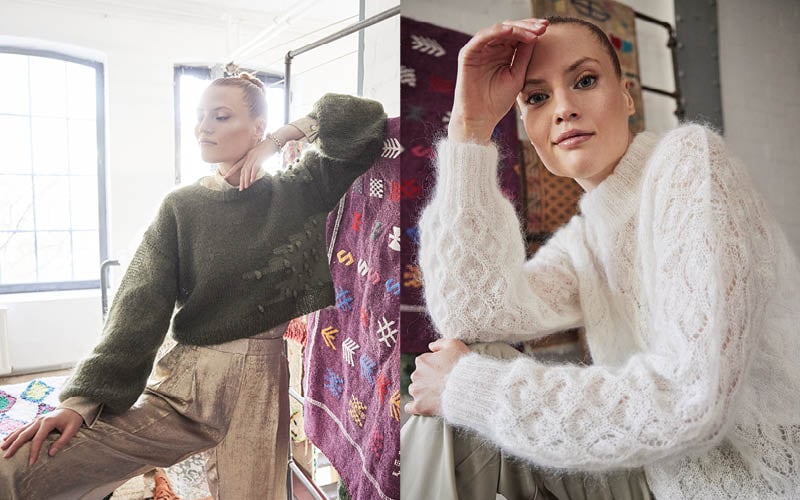 Six superbes patrons de tricot en mohair Six superbes patrons de tricot en mohair