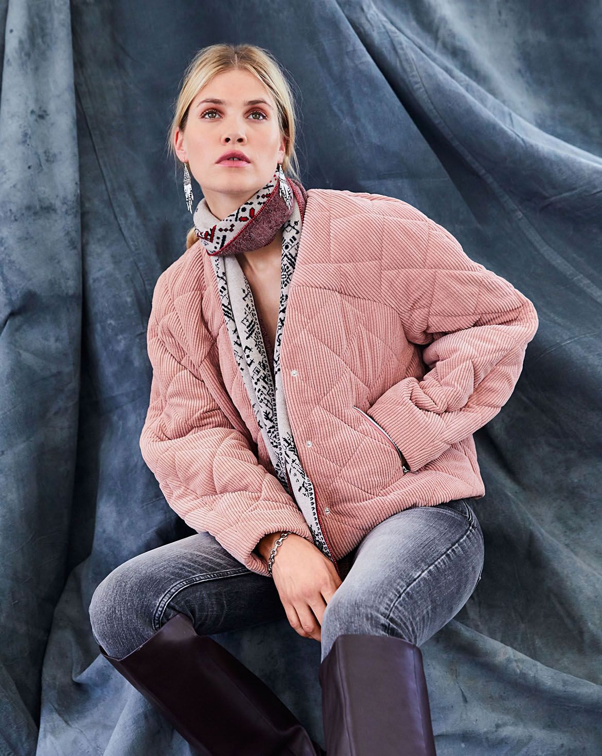 Veste en velours côtelé matelassé n°108 | Burda Style 11/22