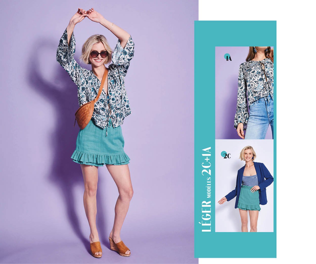 Le duo à coudre cool et chic : modèles 1A + 2B Le duo à coudre cool et chic : modèles 1A + 2B