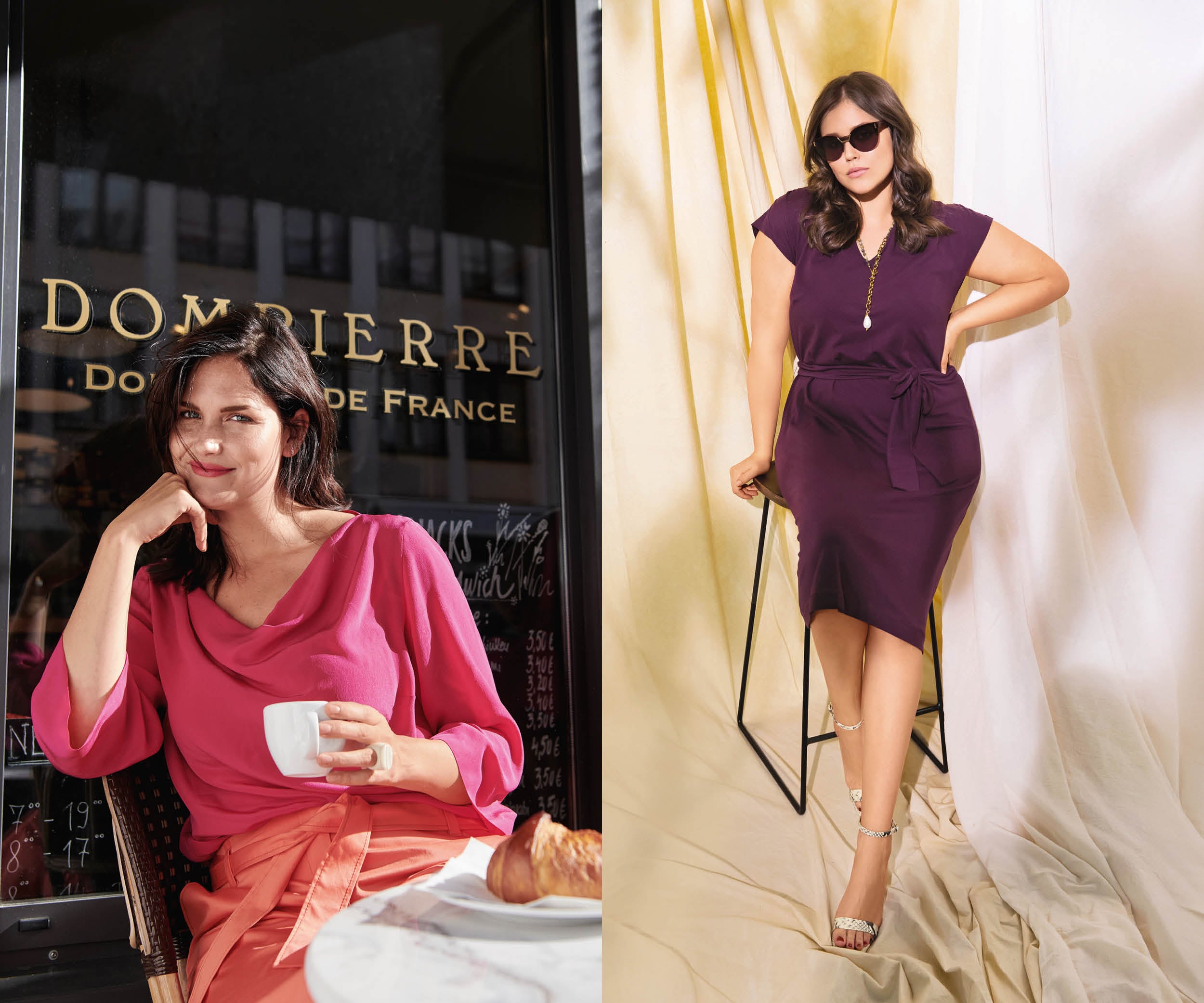 &Agrave; coudre : une blouse &agrave; encolure cascade et une robe s&eacute;duisante