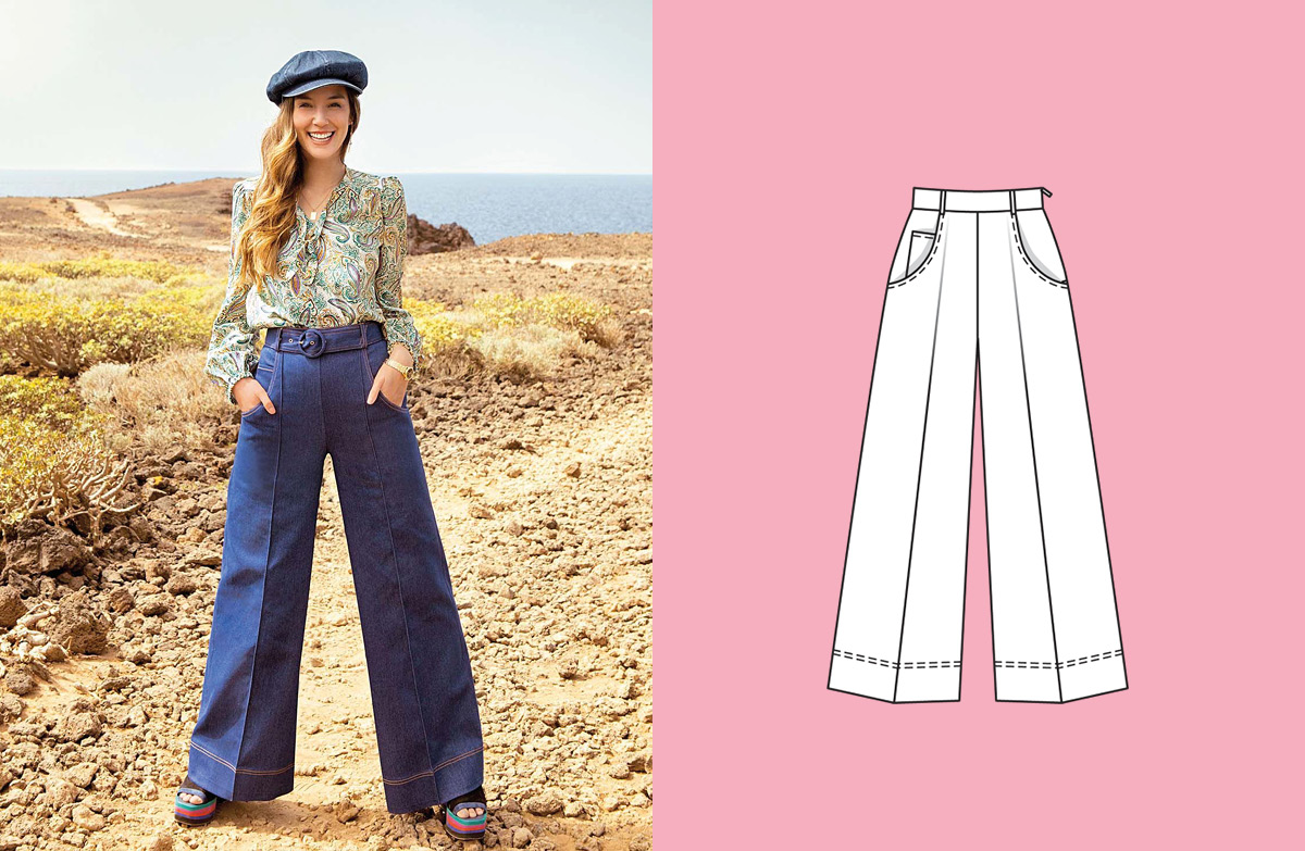 Pantalon en Denim n°105 | Burda Style 08/22 Pantalon en Denim n°105 | Burda Style 08/22