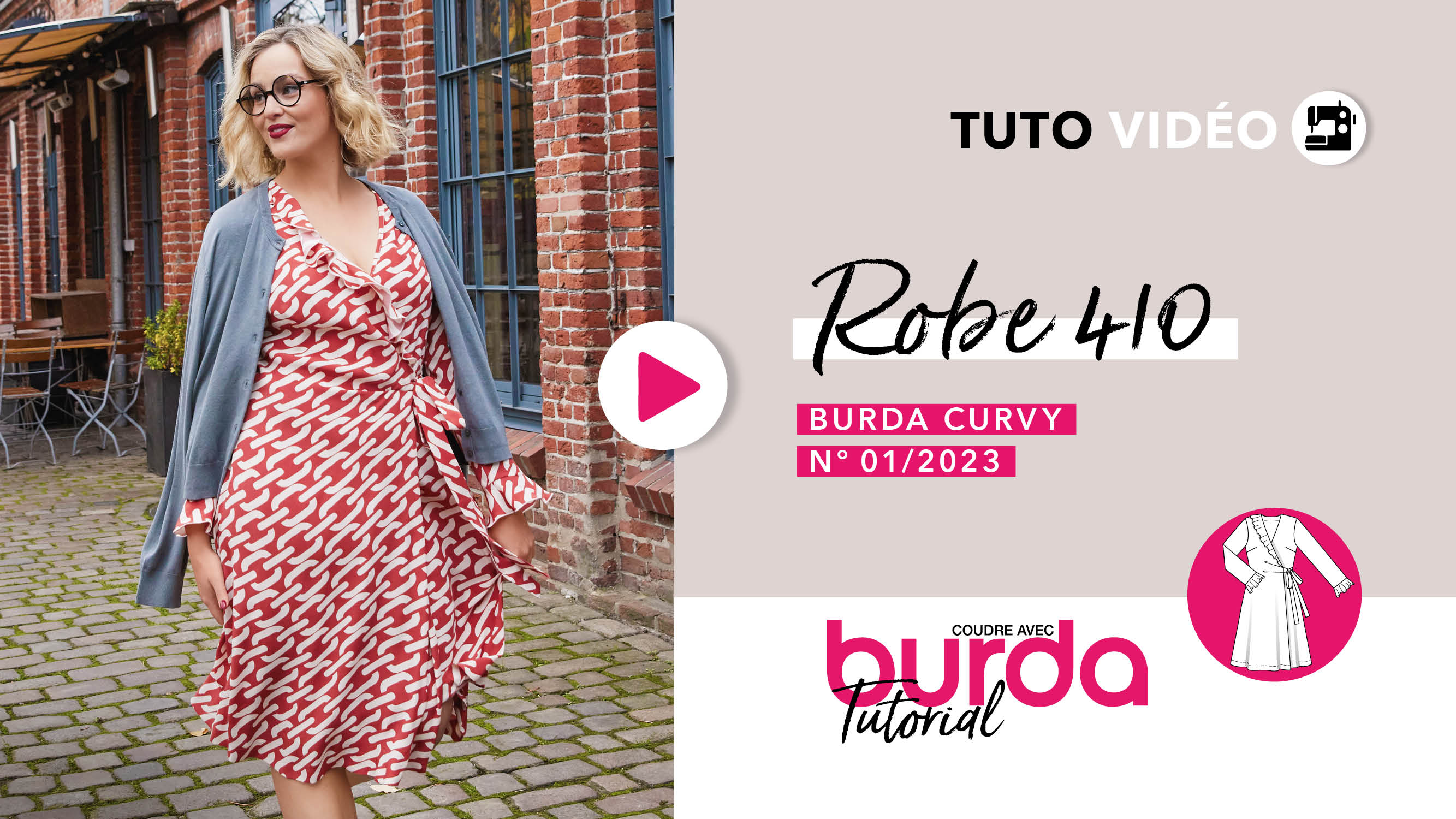 Tuto vidéo : Robe 410 - burda curvy n°1 Printemps 2023