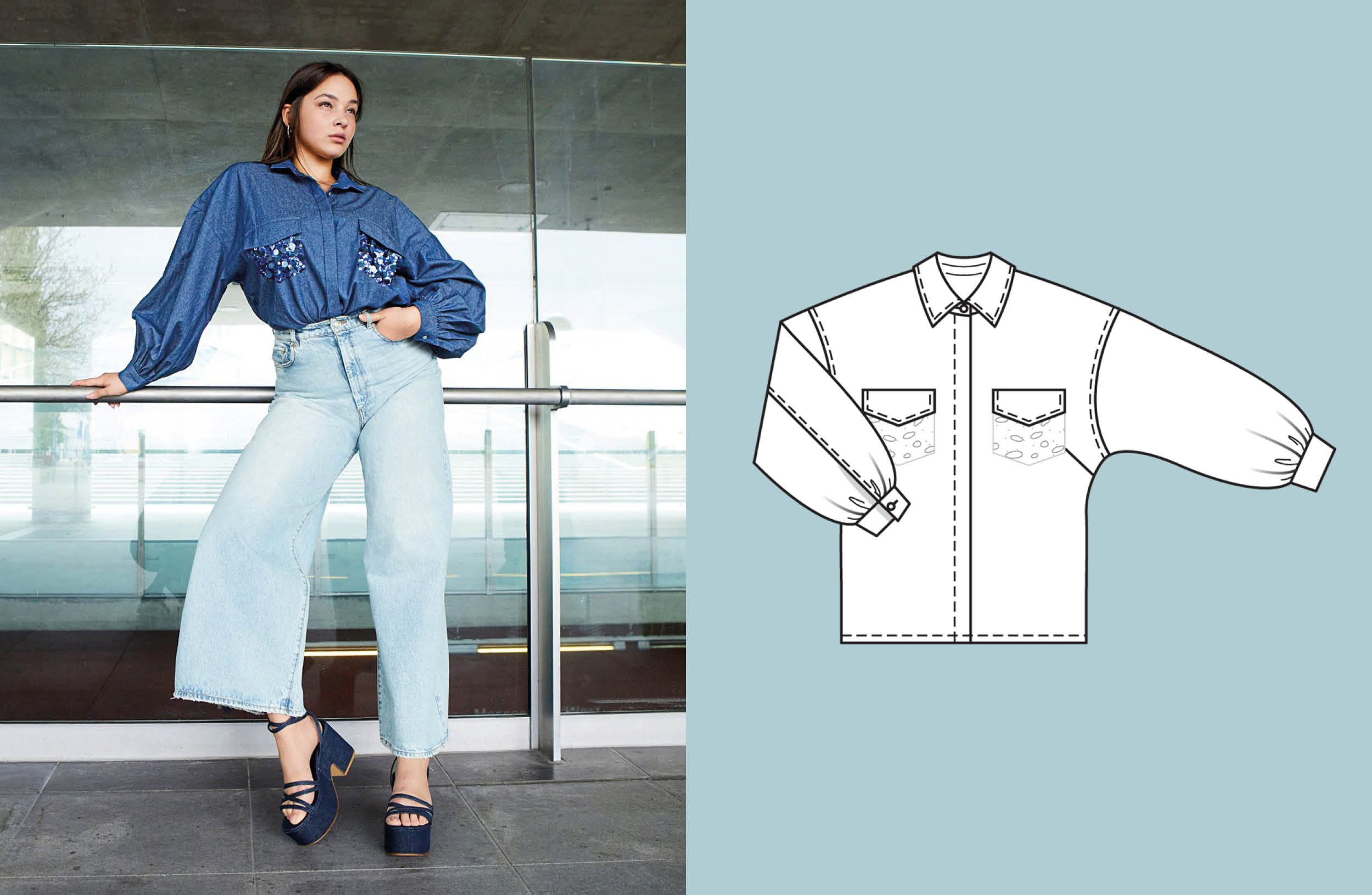 Chemisier en chambray n°117 | Burda Style 09/24 Chemisier en chambray n°117 | Burda Style 09/24