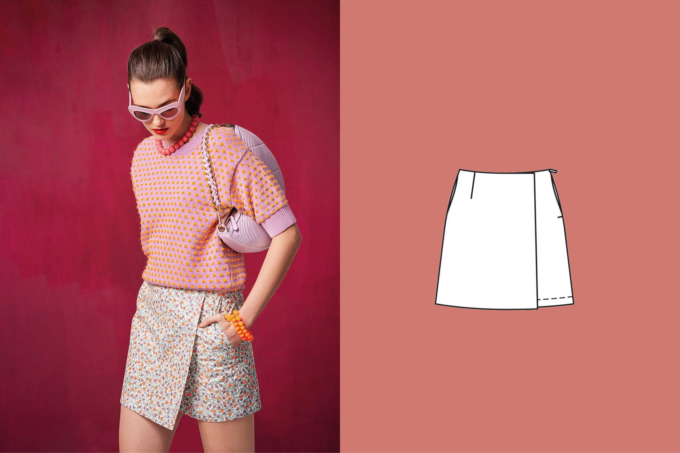 Jupe-short en coton n°115 | Burda Style 04/25
